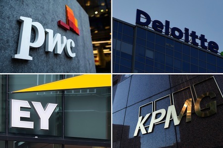 Auditor Big Four PwC, Deloitte, EY, KPMG